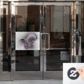 Autocollant Pour Fenêtre Abstrait moderne Shy Imaginaire Figure Fractal Art (Porte de bureau)