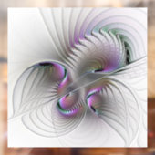 Autocollant Pour Fenêtre Abstrait moderne Shy Imaginaire Figure Fractal Art (Feuille 2)