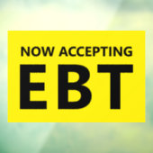 Autocollant Pour Fenêtre Accepter maintenant le magasin de commodité EBT (Feuille 3)