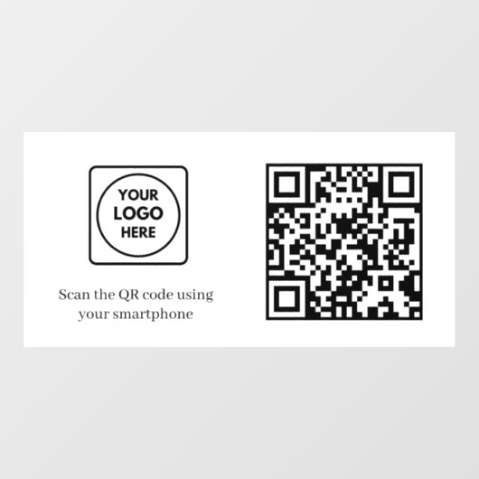 Autocollant Pour Fenêtre Accès code QR | Affichage du logo à l'entrée de l' (Feuille)