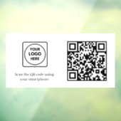 Autocollant Pour Fenêtre Accès code QR | Affichage du logo à l'entrée de l' (Feuille 3)