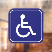 Autocollant Pour Fenêtre Accès Handicap En Fauteuil Roulant Accueil Affaire (Feuille 2)