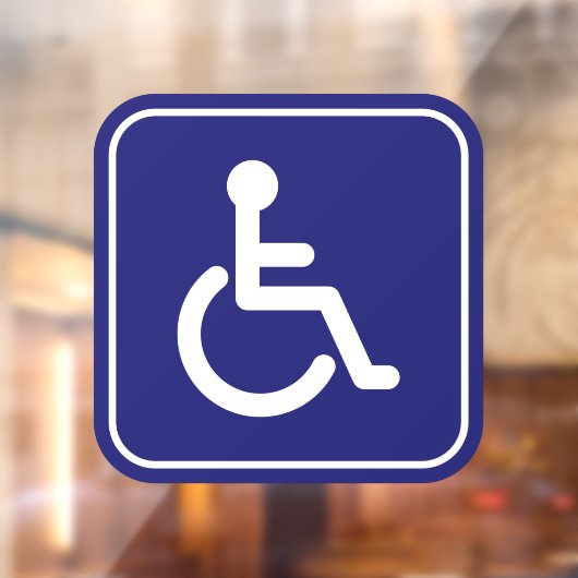 Autocollant Pour Fenêtre Accès Handicap En Fauteuil Roulant Accueil Affaire (Feuille 2)