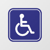 Autocollant Pour Fenêtre Accès Handicap En Fauteuil Roulant Accueil Affaire (Feuille)
