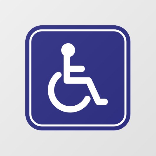 Autocollant Pour Fenêtre Accès Handicap En Fauteuil Roulant Accueil Affaire (Feuille)