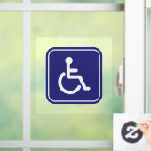 Autocollant Pour Fenêtre Accès Handicap En Fauteuil Roulant Accueil Affaire (Maison)