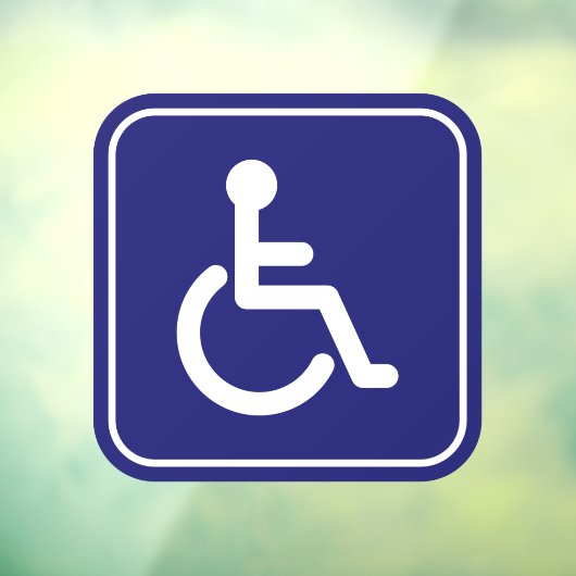 Autocollant Pour Fenêtre Accès Handicap En Fauteuil Roulant Accueil Affaire (Feuille 3)