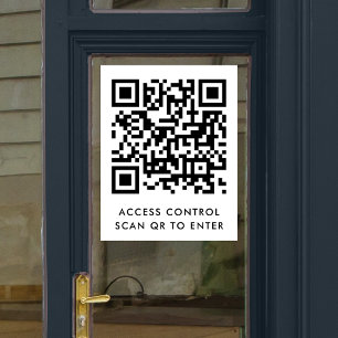Autocollant Pour Fenêtre Access Control   Door Lock QR Code Scan to Enter