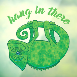 Autocollant Pour Fenêtre Accrochez-Vous Là Magique Chameleon