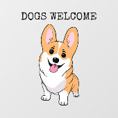 Autocollant Pour Fenêtre Accueil Chiens (Feuille)