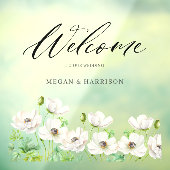 Autocollant Pour Fenêtre Accueil de la fleur d'anémone blanche (Feuille 3)