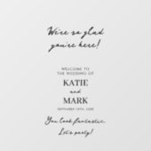 Autocollant Pour Fenêtre Accueil Minimal Moderne À Notre Signal Mariage Dec (Feuille)