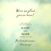 Autocollant Pour Fenêtre Accueil Minimal Moderne À Notre Signal Mariage Dec (Feuille 3)