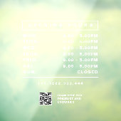 Autocollant Pour Fenêtre Acheter Heures d'ouverture Clôture de la fenêtre (Feuille 3)