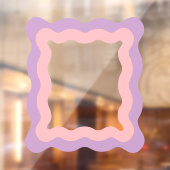 Autocollant Pour Fenêtre Ado fille rose violet rectangle vague miroir (Feuille 2)