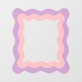 Autocollant Pour Fenêtre Ado fille rose violet rectangle vague miroir (Feuille)