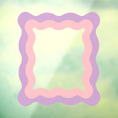 Autocollant Pour Fenêtre Ado fille rose violet rectangle vague miroir (Feuille 3)