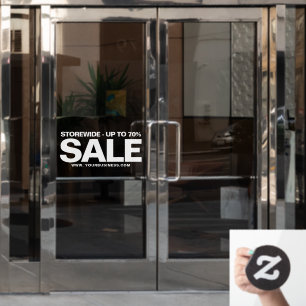 Autocollant Pour Fenêtre Adresse du site Web d'entreprise White Sale 