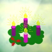 Autocollant Pour Fenêtre Advent wreath (Feuille 3)