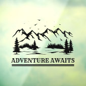 Autocollant Pour Fenêtre Adventure Await Mountain Camper Hiker Car Decal (Feuille 3)