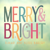 Autocollant Pour Fenêtre Affaires colorées Joyeux et Vacances lumineuses (Feuille 3)