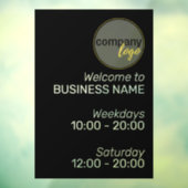 AUTOCOLLANT POUR FENÊTRE AFFAIRES PROFESSIONNELLES PROPRE LOGO SIGNER HEURE (Feuille 3)