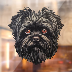 Autocollant Pour Fenêtre Affenpinscher Monkey Dog Affens Terrier