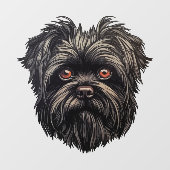 Autocollant Pour Fenêtre Affenpinscher Monkey Dog Affens Terrier (Feuille)