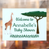 Autocollant Pour Fenêtre Affiche de bienvenue Baby shower Giraffe (Feuille 2)