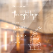 Autocollant Pour Fenêtre Affiche de bienvenue de miroir de répétition blanc (Feuille 2)