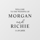 Autocollant Pour Fenêtre Affiche de bienvenue mariage Vinyl Decal, Mariage (Feuille)