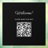 Autocollant Pour Fenêtre Affiche de bienvenue WIFI avec code QR (Feuille 3)