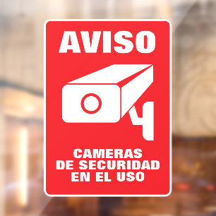 Autocollant Pour Fenêtre Affiche de signalisation de caméra de sécurité esp
