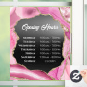 Autocollant Pour Fenêtre Agate rose Huile noire Heures d'ouverture Clôture  (Maison)