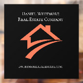 Autocollant Pour Fenêtre Agent immobilier noir élégant et unique (Feuille 2)