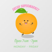 Autocollant Pour Fenêtre Agréable agrumes d'orange (Feuille)