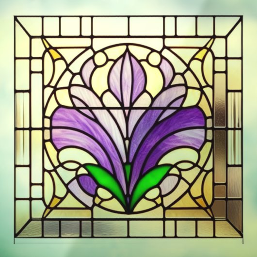 Autocollant Pour Fenêtre AI Art Nouveau Vitrage Art Nouveau Clous de fenêtr (Feuille 3)