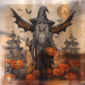 Autocollant Pour Fenêtre AI Skeleton ailé Halloween Fenêtre Cling Decal (Feuille 2)