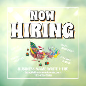 Autocollant Pour Fenêtre Aide Location Recherchée maintenant Affaires Noël  (Feuille 3)