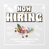 Autocollant Pour Fenêtre Aide Location Recherchée maintenant Affaires Noël  (Feuille)