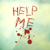 Autocollant Pour Fenêtre Aidez-moi à avoir peur sang Décoration Halloween (Feuille 3)