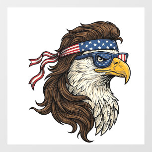 Autocollant Pour Fenêtre Aigle patriotique mullet gravure vintage vecteur D