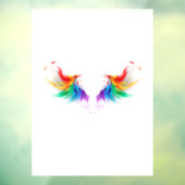 Autocollant Pour Fenêtre Ailes fluffy arc-en-ciel (Feuille 3)