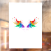 Autocollant Pour Fenêtre Ailes fluffy arc-en-ciel (Feuille 2)