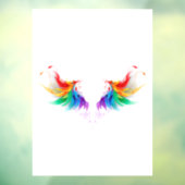 Autocollant Pour Fenêtre Ailes fluffy arc-en-ciel (Feuille 3)