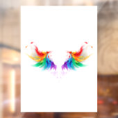 Autocollant Pour Fenêtre Ailes fluffy arc-en-ciel (Feuille 2)