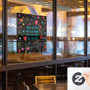 Autocollant Pour Fenêtre Aimez comme Jésus ! Clôture de fenêtre "Inspirivit