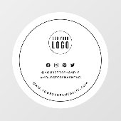 Autocollant Pour Fenêtre Ajouter Logo Bordure noire noire Social Media Bran (Feuille)