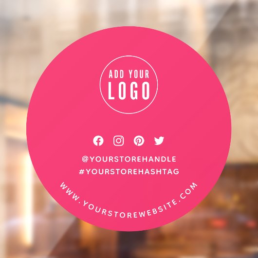 Autocollant Pour Fenêtre Ajouter un logo Social Media Editable Arrière - pl (Feuille 2)