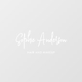 Autocollant Pour Fenêtre Ajouter un nom de marque Trendy Modern Script coul (Feuille)
